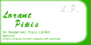 lorant pipis business card